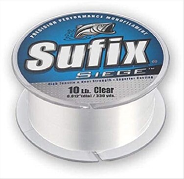 Sufix Siege 10 lb ,Clear, Size- 330 YD Spool