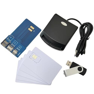 Arikit LTE WCDMA ICCID SIM USIM 4G Secure Card Reader Writer Programmer with 5pcs Blank Programable CardSIM Personalize Tools ONLY for Windows System by XCRFID