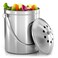 Utopia Kitchen Countertop Compost Bin 1.3 Gallon, Stainless Steel, Silver