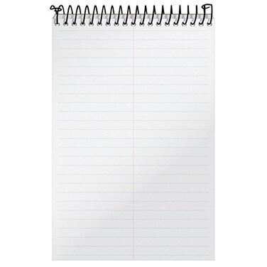 Tops Docket Gold Steno Book, 6" x 9", Gregg Rule, Clear Poly Cover, 100 Sheets ,99708