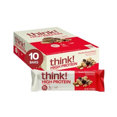 thinkThin think! High Protein Bar, Chunky Peanut Butter, 10 Count