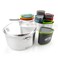 GSI Outdoors Glacier Stainless Camper 4 Person Packable CookwareDinnerware Set for Camping or Backpacking