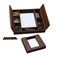 Dacasso Classic Chocolate Brown Leather Enhanced Conference Room Organizer