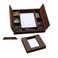 Dacasso Classic Chocolate Brown Leather Enhanced Conference Room Organizer