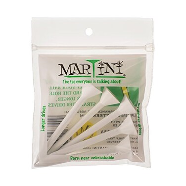 ProActive Sports Martini Golf 3-1/4" Durable Plastic Tees 5-Pack ,White
