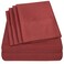 Sweet Home Queen Sheets Burdy - 6 Piece 1500 Supreme Collection Fine Brushed Microfiber Deep Pocket Queen Sheet Set Bedding - 2 Extra Pillow Cases, Great Value, Queen, Burdy