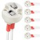DiCUNO G4, GU5.3 Bi-Pin Ceramic Base Socket, with Wire Connector, 6-Pack