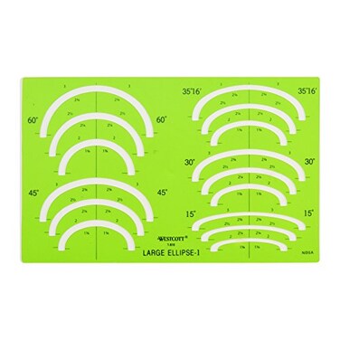 Westcott Large Ellipse Template1 ,T-810