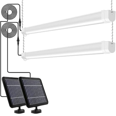 hykolity Solar Powered Shop Light with Motion Sensor,3FT 17W ,100W Eq.