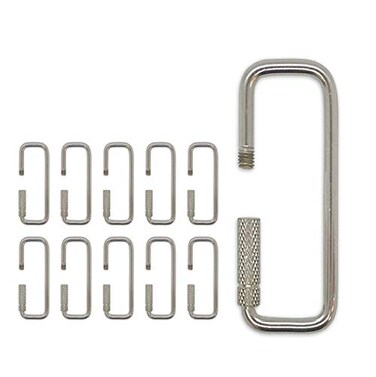 Lucky Line 1.875'' Rectangular Key Ring with Turn Twist Sleeve Closure