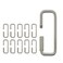 Lucky Line 1.875'' Rectangular Key Ring with Turn Twist Sleeve Closure