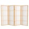 Red Lantern 4 ft. Short Double Cross Shoji Screen - Natural - 4 Panels