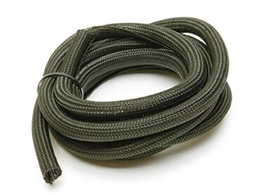 Painless Performance 70902 PowerBraid Split Braided Sleeving, 1/2" Diameter, 10' Length, Black