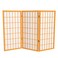 Red Lantern 3 ft. Short Window Pane Shoji Screen - Honey - 3 Panels