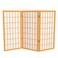 Red Lantern 3 ft. Short Window Pane Shoji Screen - Honey - 3 Panels