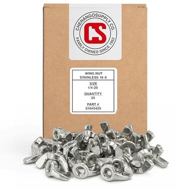 Chenango Supply 1/4-20 Stainless Wing Nuts