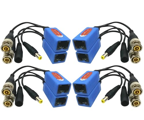 igreeman Igreeman 4 Pair Passive Video Balun Bnc To RJ45 Adapter With Power rj45