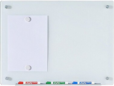 Audio-Visual Direct Magnetic Glass Whiteboard, 24" x 18", White