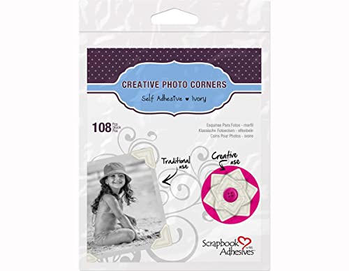 سكراب بوك أديسيفز Scrapbookadhesives Scrapbook Adhesives By 3l self-adhesive Creative Paper Photo Corners 108-pack