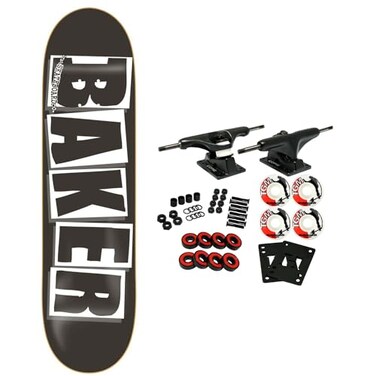 Baker Skateboard Complete Logo Black/White 8.25