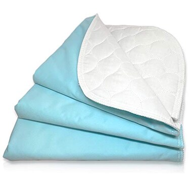 RMS Ultra Soft 4-Layer Washable Incontinence Bed Pad, 18"x24" ,3 Pack