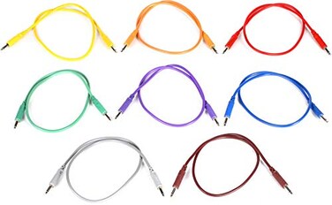 Hosa CMM-845 Unbalanced Patch Cables, 3.5 mm TS to Same, 1.5 Feet