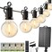 Brightown 58FT Solar String Lights Outdoor, IP65 Waterproof, Remote, Timer
