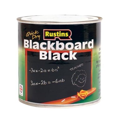 Rustins Quick Dry Blackboard Black Paint 250ml