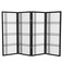 Red Lantern 4 ft. Short Double Cross Shoji Screen - Black - 4 Panels