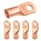 SELTERM 5pcs 1/0 AWG 5/16" Stud Heavy Duty Bare Copper Battery Wire Lugs