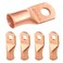 SELTERM 5pcs 1/0 AWG 5/16" Stud Heavy Duty Bare Copper Battery Wire Lugs