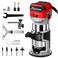 AVID POWER 6.5 Amp 1.25 HP Compact Router Tools for Woodworking, Fixed Base Wood Router with Trim Router Bits, 6 Variable Speeds, Edge Guide, Roller Guide, Dust Hood ,Red, 65mm
