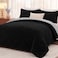 downluxe Comforter Set Reversible Bedding Sets, Black/Grey, Twin