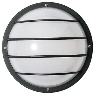 Nuvo SF77/859 Bulkhead 1-Light Round Cage 75W A19, Textured Black