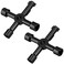 Shappy 2 Pack 4 Way Cabinet Panel Keys for Water Meter, Black