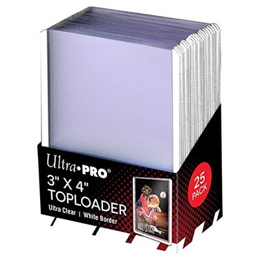 Ultra Pro 3" X 4" White Border Toploader 25ct