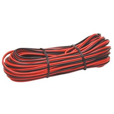 RoadPro“ 25' Hardwire Replacement 2 Wire 22-Gauge Parallel Wire,Black/Red