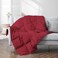 puredownSoft Feather Down Throw Blanket Lightweight Packable Couch Throw for Indoor and Outdoor Use, Throw 50"X70", Wine