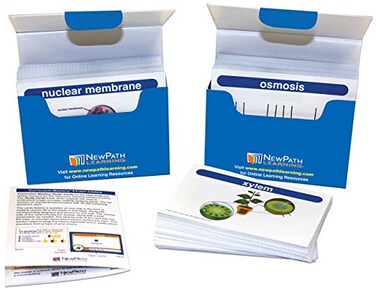 NewPath Learning Life Science Vocabulary Builder Flash Card Set, Middle School