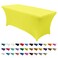 ABCCANOPY 6FT Spandex Table Cover, Stretch Fitted Tablecloth, Yellow
