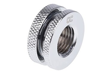 Alphacool G1/4" Bulkhead Connector Fitting, Short Version, Chrome