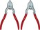 Satco 90-099 Malleable Iron Chain Pliers, Red, Will Not Mar Chain, Spring Loaded, 7'' Length, 4-1/4'' Width