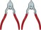 Satco 90-099 Malleable Iron Chain Pliers, Red, Will Not Mar Chain, Spring Loaded, 7'' Length, 4-1/4'' Width