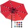 ABCCANOPY Solar Led Patio Umbrella with 32 Lights 9FT,Red
