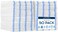 VIKING Bulk Edgeless Microfiber Cleaning Cloths, White and Blue Stripe, 50 Pack