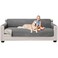Sofa ShieldCouch Oversize Sofa Slip Cover with Strap, Charcoal Linen