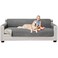 Sofa ShieldCouch Oversize Sofa Slip Cover with Strap, Charcoal Linen