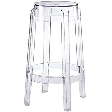 Modway Casper Modern Acrylic Counter Bar Stool in Clear - Fully Assembled