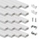 Muzata 20Pack 3.3FT Silver LED Strip Channel with Milky Diffuser U1SW WW