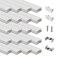 Muzata 20Pack 3.3FT Silver LED Strip Channel with Milky Diffuser U1SW WW